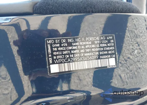 1999 Porsche 911 Carrera/Carrera 4 from USA, damaged, VIN WP0CA2995XS656099